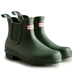 Hunter Women's Original Green Chelsea Boots